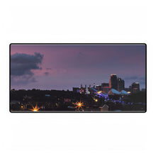 Load image into Gallery viewer, Desk Mat - Kansas City Downtown View Framed by The Roasterie&#39;s Famous Roof Top Cargo Plane